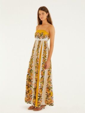 FARM Rio | Dresses | Farm Rio Blue Macaw Flight Maxi Dress | Poshmark